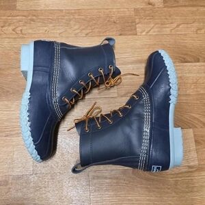 L.L. Bean Boots Womens 7M Bean Boot Unlined Blue Duck Made in USA